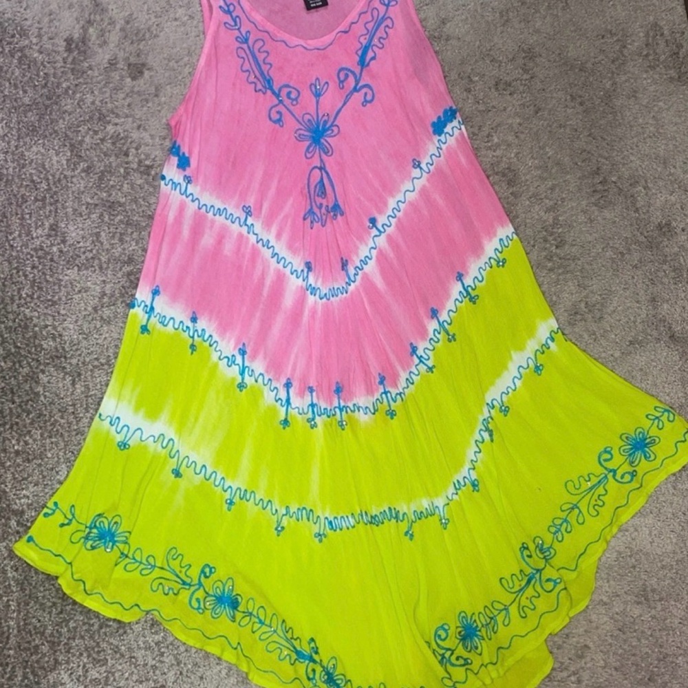 Pink & Green Fairy Dress
